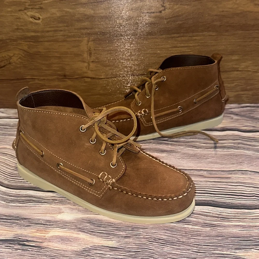 J.crew Factory men’s Chukka boots dark brown new with box size 8.5